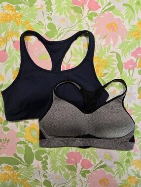 Sports Bra Bundle Size XL Navy and Gray